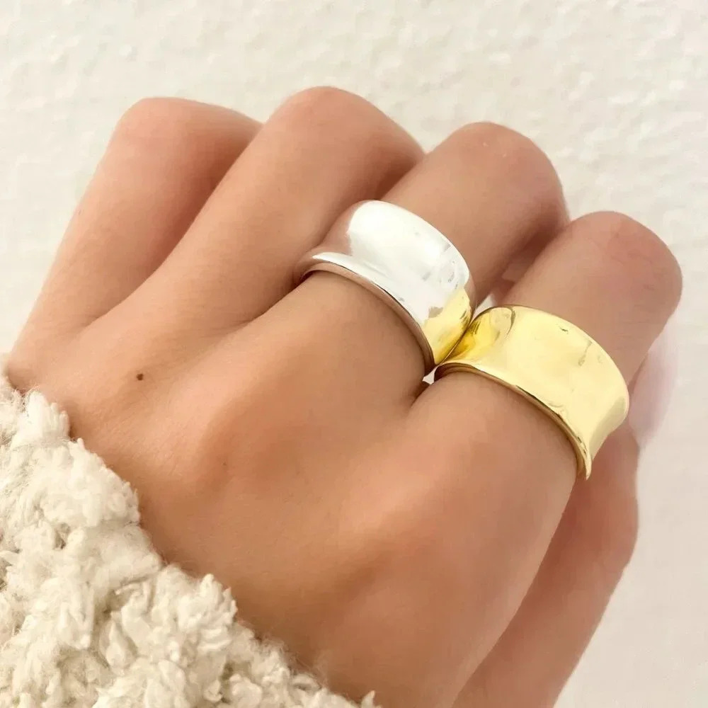 925  Sterling Silver Chunky Ring Thick Bold Statement Ring